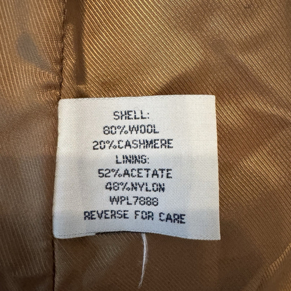 Ann Klein Wool Cashmere Blend Peacoat Brown Women’s Size 14P & Leather Gloves - Picture 8 of 11